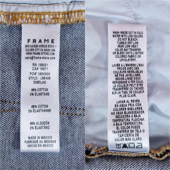 Frame Womens Size 31X33 Le Mini Boot Somerland Denim Jeans - Picture 14 of 15